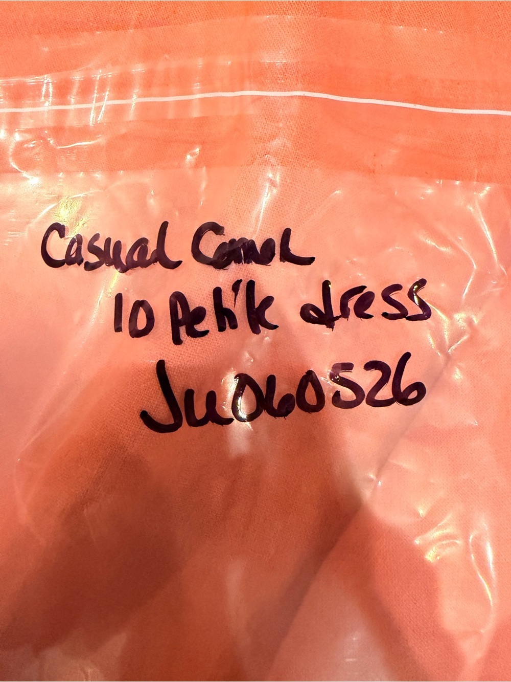 Casual Corner Annex Petite Medium Coral Linen Blend Shift Dress Sleeveless PM 10 - Picture 8 of 8